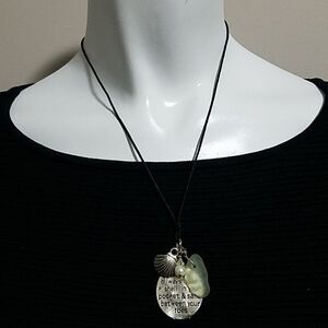 Black & Silver Colored  Beach Necklace (18")